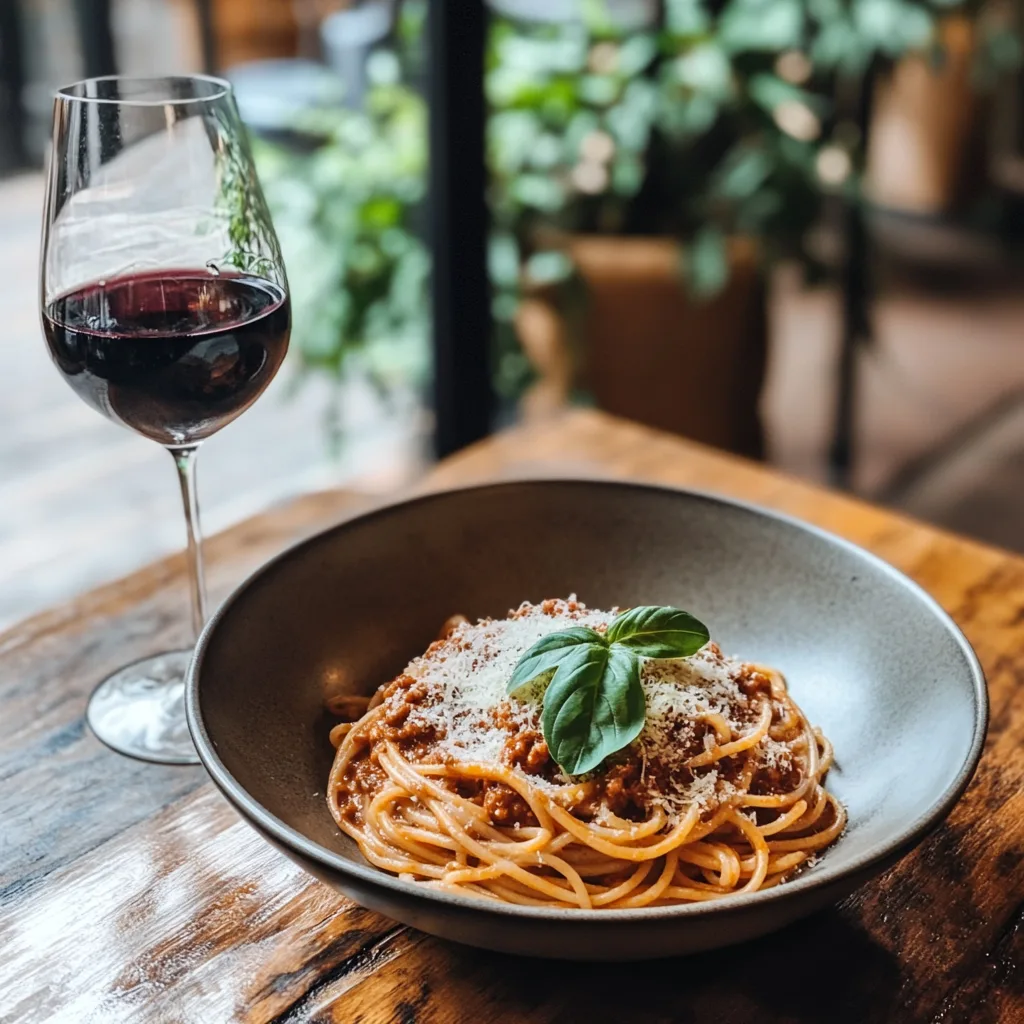 spaghetti bolognese creamy