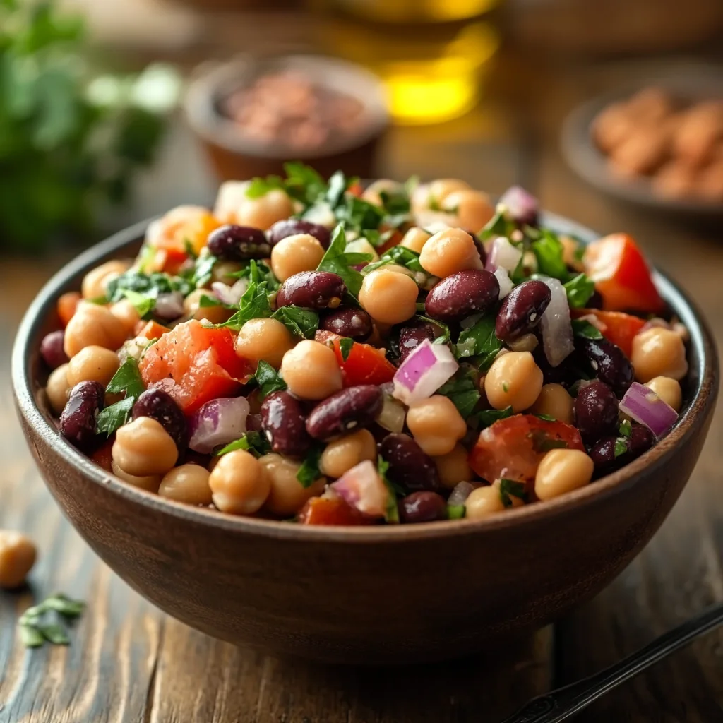 Simple dense bean salad recipe
