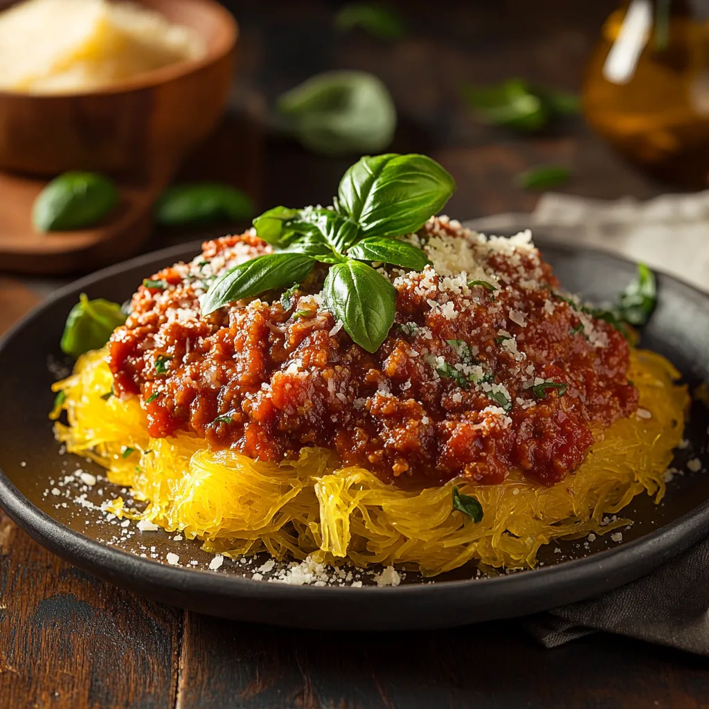 spaghetti squash bolognese