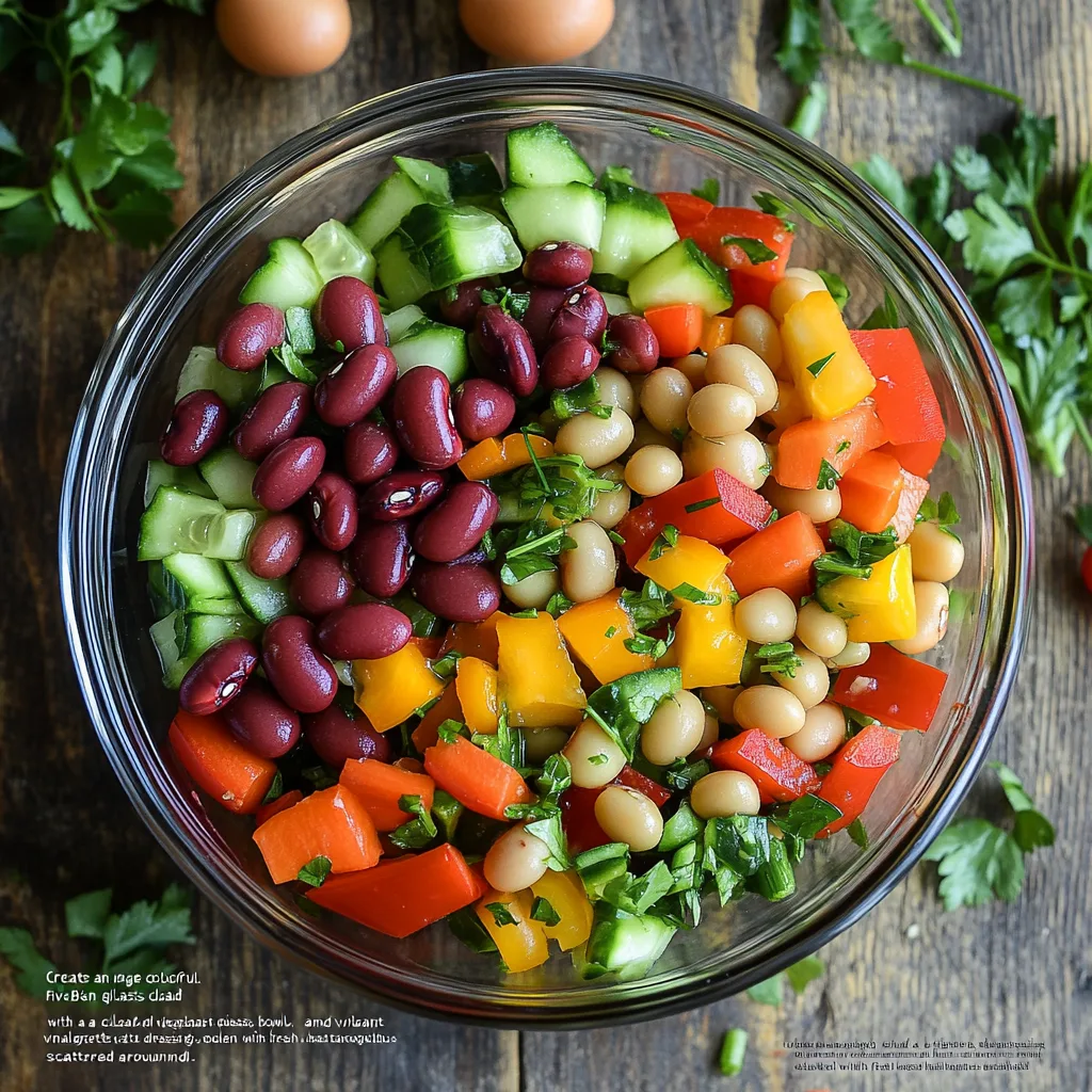 Five Bean salad in vinaigrette dressing