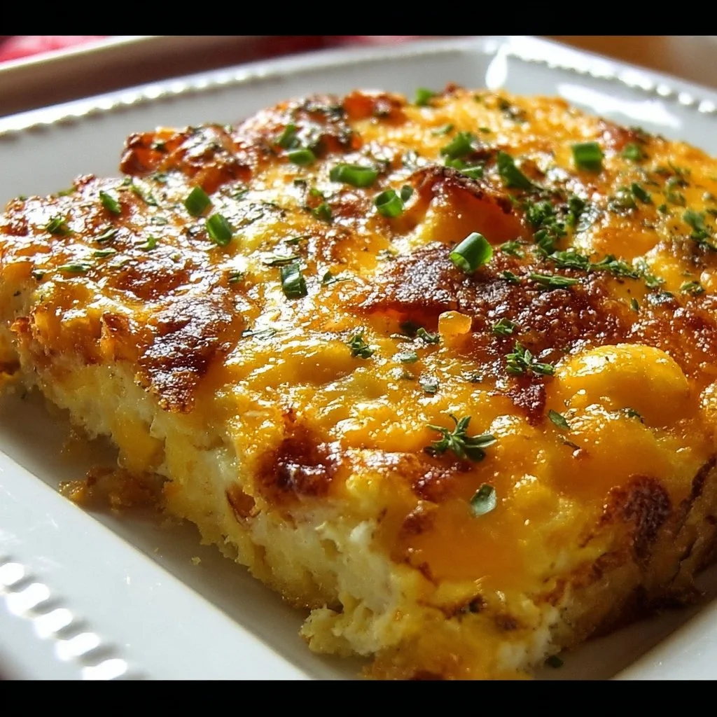 Delicious easy egg casserole baked with veggies and cheese.