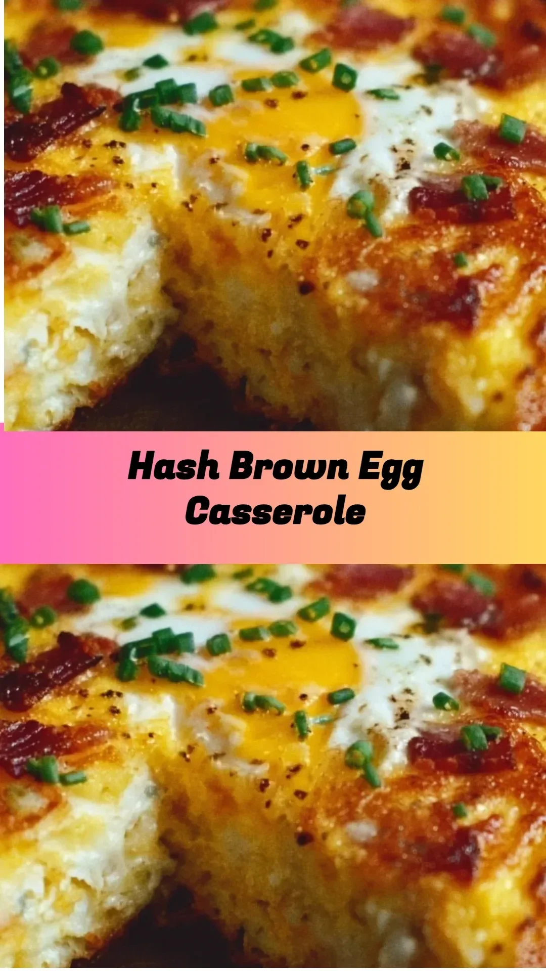 Delicious hash brown egg casserole served in a dish