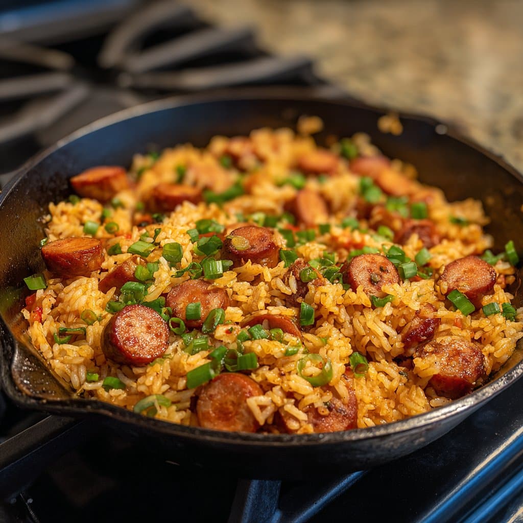 Cajun Sausage and Rice Skillet