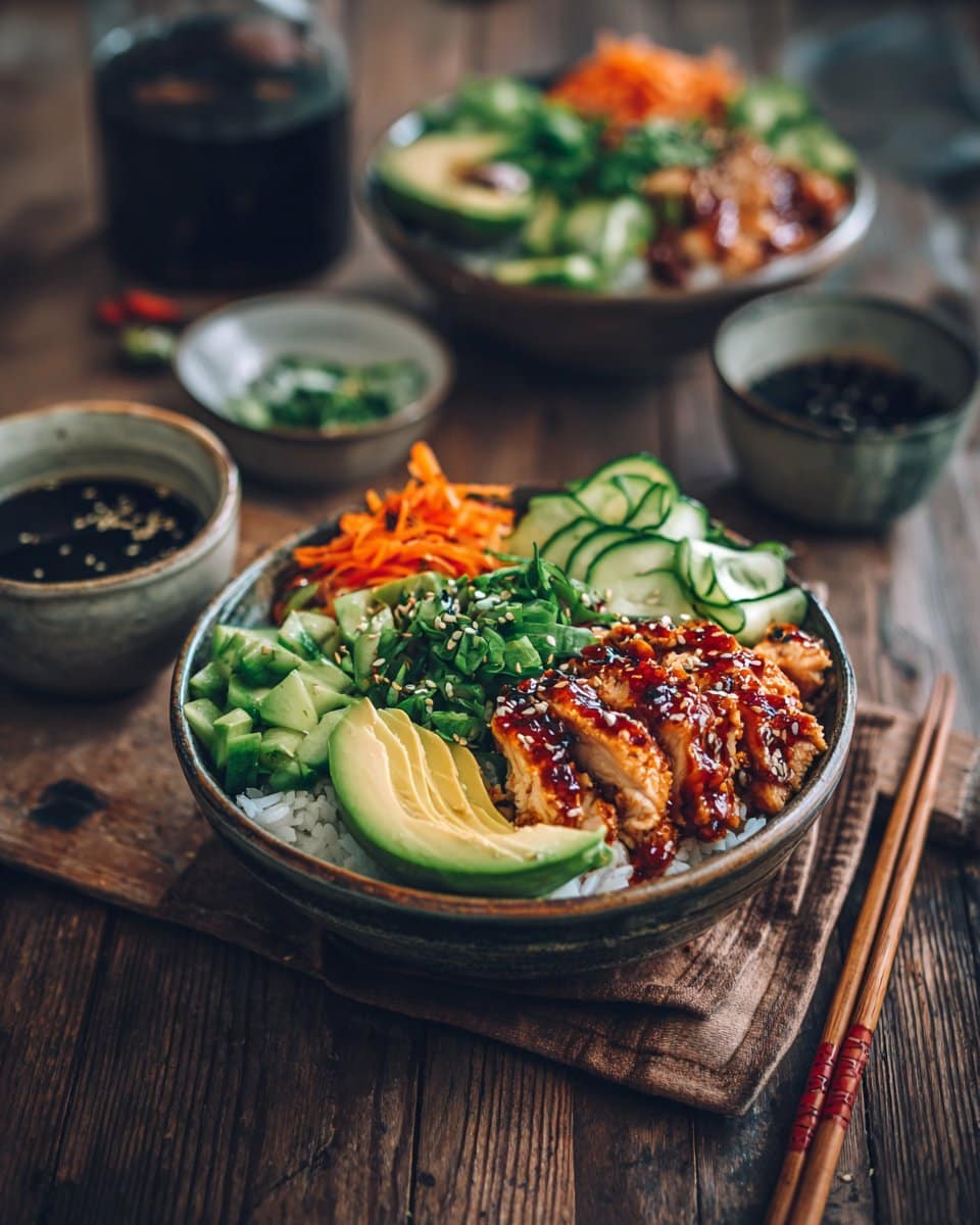 Sticky Chicken Rice Bowls