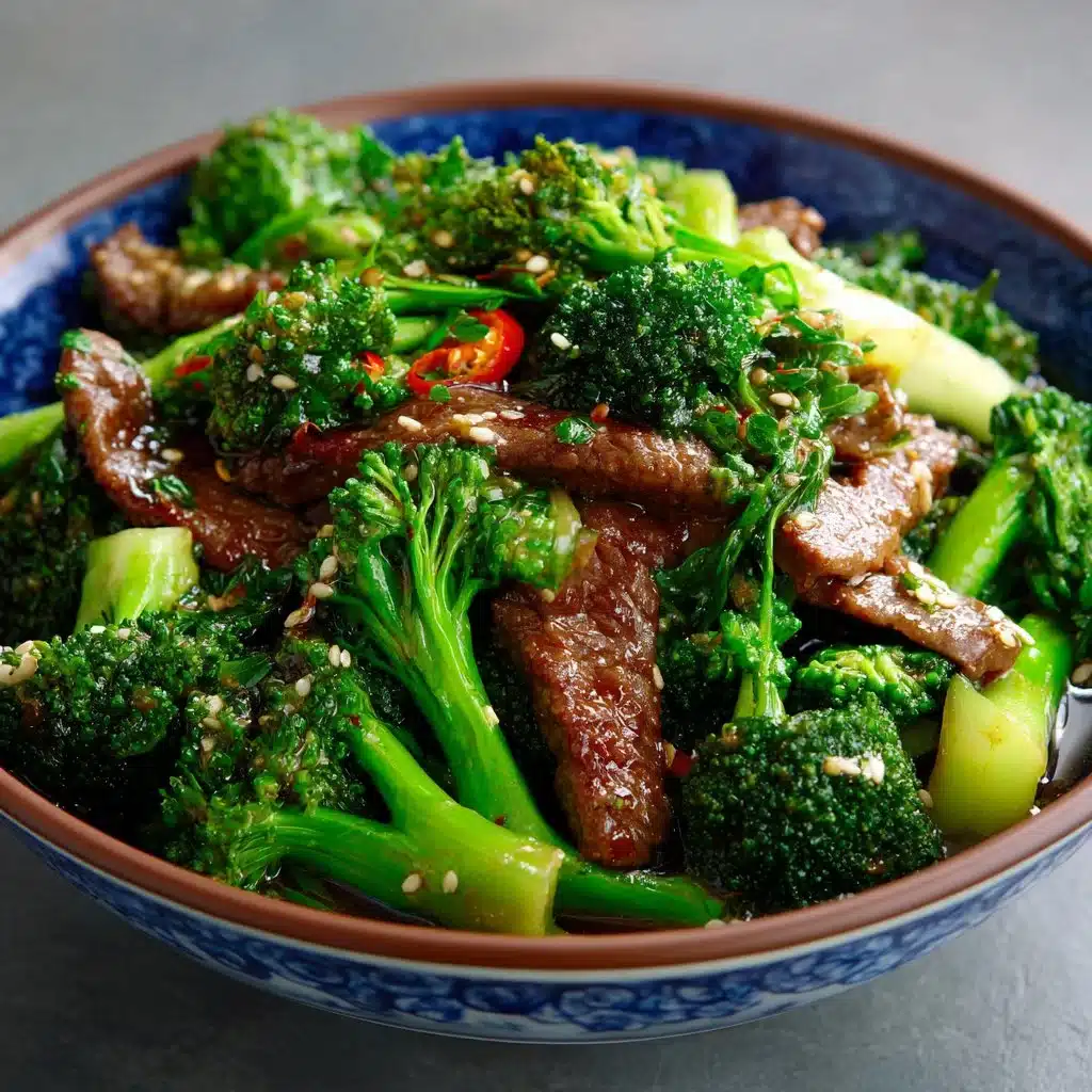 Plate of Chinese Beef and Broccoli with rice and vegetables