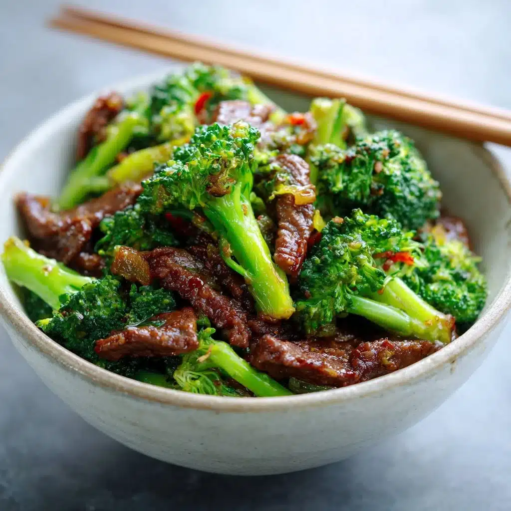 Delicious Chinese Beef and Broccoli stir-fry served in a bowl