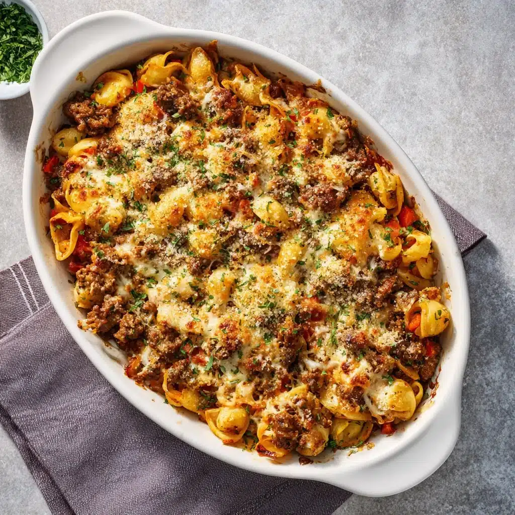 Delicious Crazy Good Casserole recipe with melting cheese and flavorful ingredients