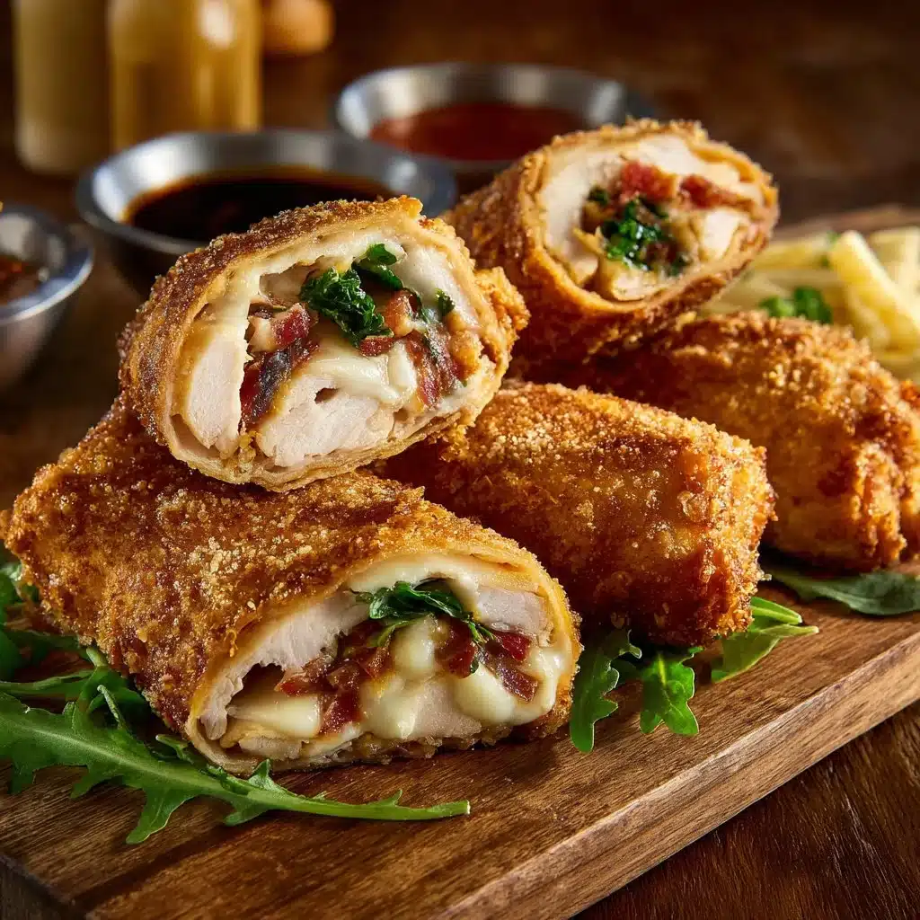 Crispy air fryer chicken and mozzarella wraps served on a plate