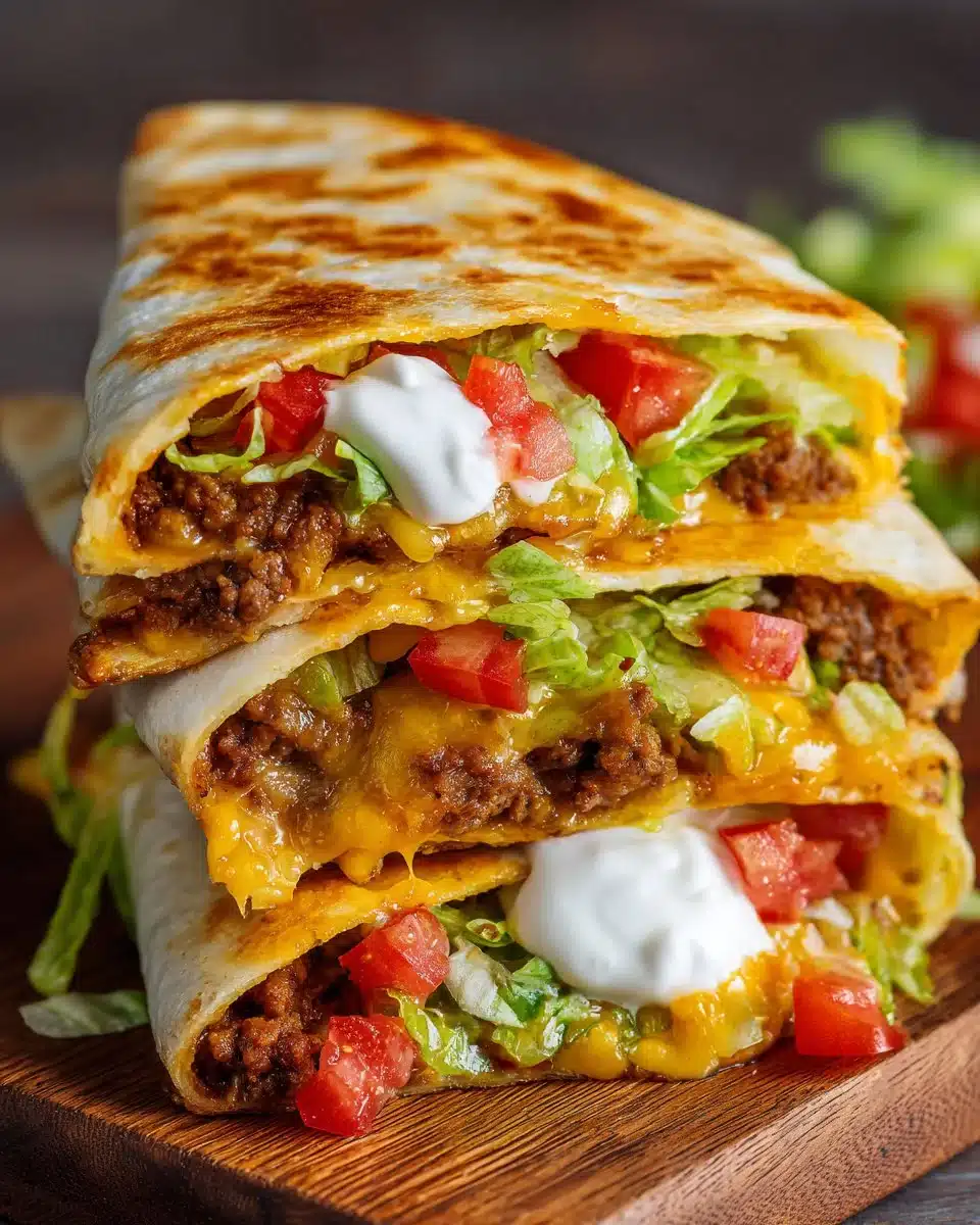 Delicious Keto Crunchwraps ready to serve for a healthy low-carb meal