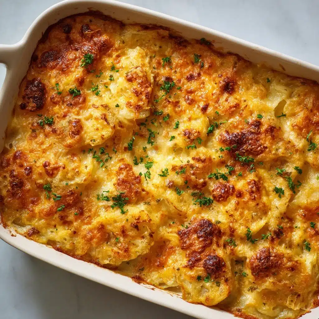 Dolly Parton’s delicious 5-ingredient casserole served in a baking dish.