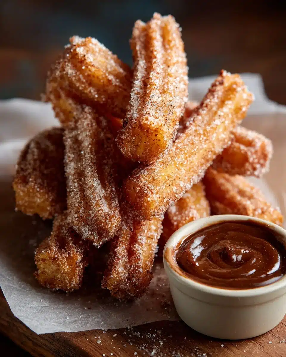 Delicious healthy air fryer churro bites served on a plate