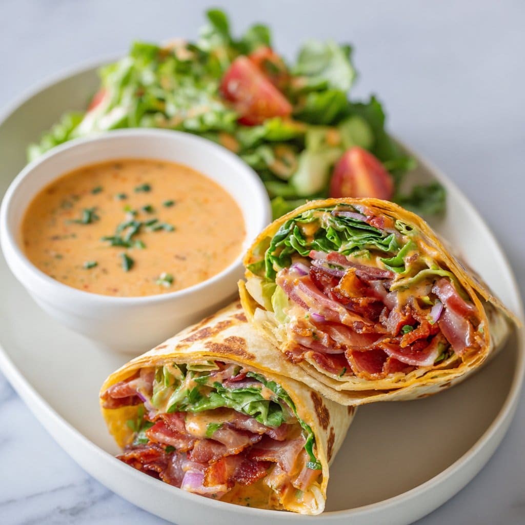 Healthy BLT Wraps with Secret Sauce