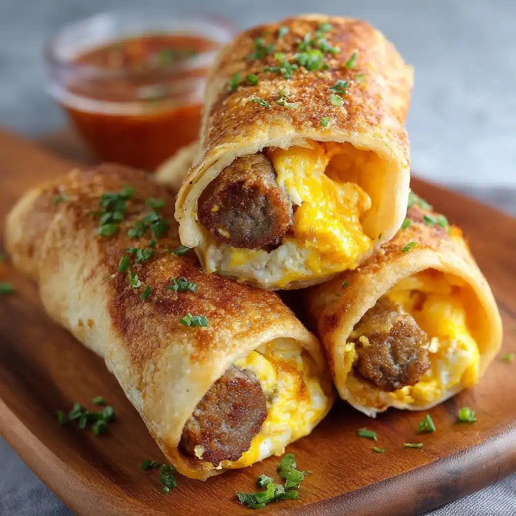 Easy sausage egg breakfast roll-ups for a quick morning meal