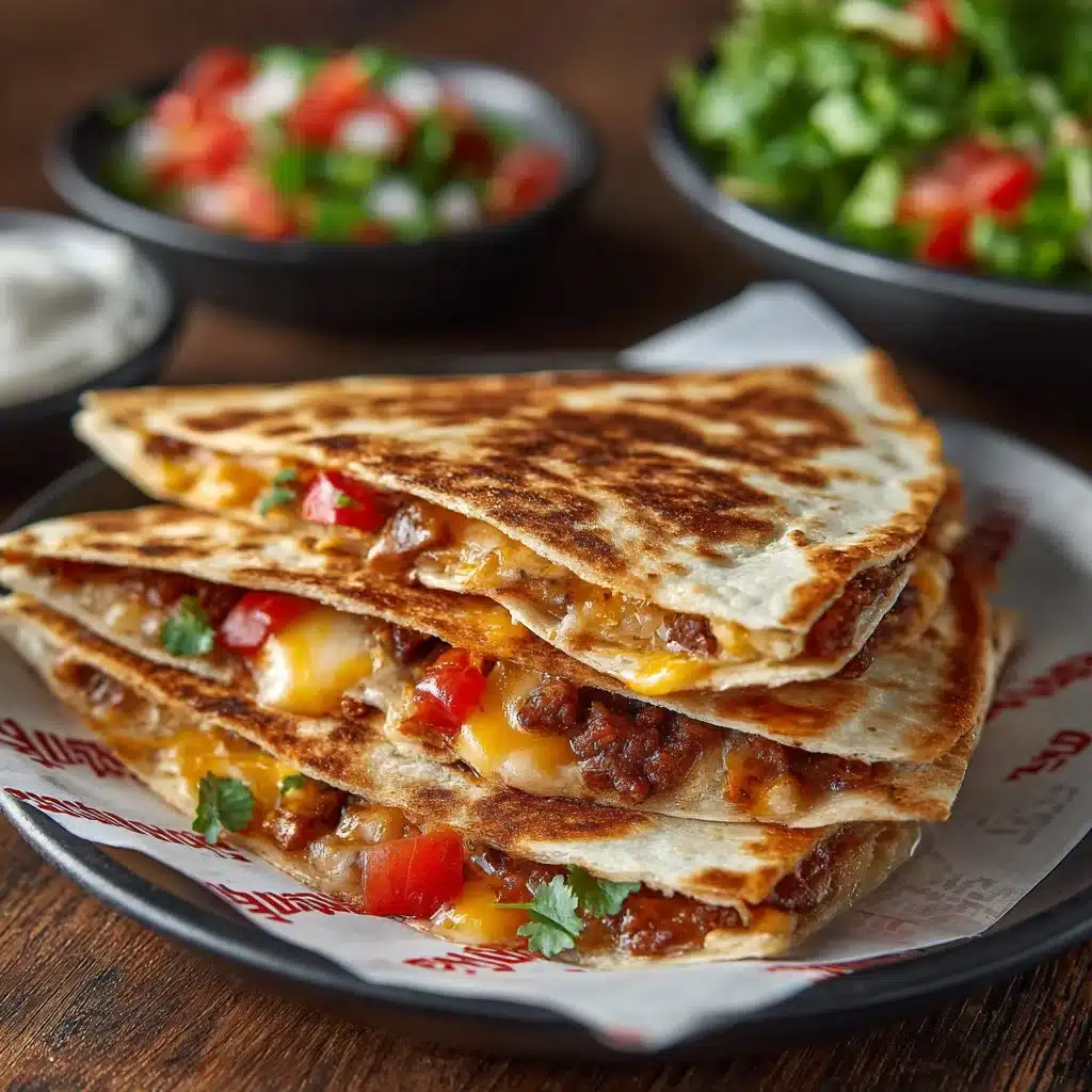Delicious Smashburger Quesadillas with rich fillings and melted cheese
